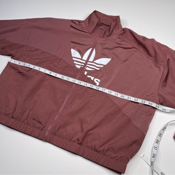 Adidas Track Jacket Full Zip Trefoil Mauve Outdoor Athletic Street Running New - Picture 12 of 16